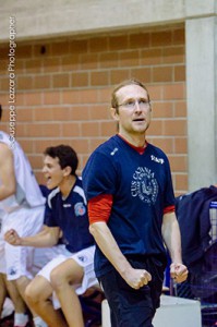 Rubens Malagò festeggia al termine della gara-2 dei play-off (foto G. Lazzara)